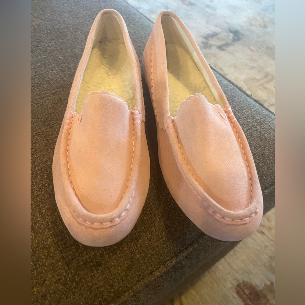 Vionic Kenzie Light Pink Suede Moccasins Shoes Slip On Womens 7